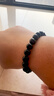 金石灵天然黑曜石手串男女款水晶手链海蓝宝五行补水佛珠转运珠生日礼物 黑曜石手链8毫米 实拍图