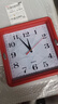 时钟表客厅家用挂钟墙上装饰儿童房卧室长方形石英钟时尚简约挂表 红色+5号电池 实拍图