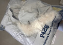 F426【赵露思同款】新国标90绒加厚大毛领工装派克连帽羽绒服 白灰色 现货 S 实拍图