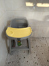 荆婴坊宝宝餐椅婴儿家用吃饭餐桌座椅多功能餐厅酒店商用儿童饭桌 黄色【加厚款】+双层餐盘+置物袋 实拍图