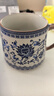 青花汝窑茶杯水杯陶瓷带盖茶水分离可定制送礼家用高档办公马克杯 汝窑青花-办公杯 实拍图