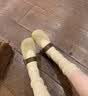 ZHR则则玛丽珍女鞋内增高一脚蹬两穿女鞋气质复古皮鞋勃肯单鞋IJ06卡其37 实拍图