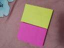 齐心（COMIX）【热门商品】荧光膜索引标签贴 便签便利贴小条指示便签纸开学用品300张(44x12mm)20张*5色D7012EC 实拍图