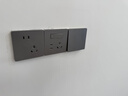 公牛（BULL）开关插座 G12系列 三位双控开关86型暗装大面板G12K312 星空灰 实拍图