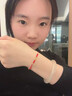 QMXD本命年红绳女钱币招财手链脚链去霉运转运手绳手工编织送闺蜜礼物 小钱串喜乐红【脚链】 实拍图