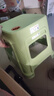 网红塑料凳子30.5cm客厅防滑凳餐桌凳简约可摞叠便携凳浴室凳 绿色【两种款式随机发】 （一个装） 实拍图