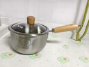 双枪（Suncha）316L不锈钢小奶锅辅食锅汤锅泡面蒸锅燃气电磁炉18cm带盖 实拍图