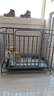 憨憨宠 狗笼 狗笼子中大型犬小型犬带厕所加粗加固金毛拉布拉多方管笼子 黑浮银94*64*83.5CM含轮高度 65斤内适用 实拍图