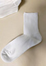 棉小念袜子男士长筒【100%纯棉10A抗菌防臭】纯色黑白长袜长筒秋冬季5双 实拍图