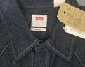 Levi's李维斯男士经典宽松蓝色牛仔衬衫时尚简约美式水洗情侣外套 中蓝色 XL 实拍图