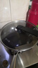炊大皇 炒锅 304不锈钢炒菜锅煎锅 平底不粘炒锅32cm 可立可视盖不挑灶 实拍图