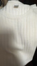 优衣库女装3D精纺美利奴羊毛罗纹圆领针织衫/5分袖480188 01 乳白色 2XL /165/100B 实拍图