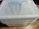 禧天龙塑料衣物收纳箱玩具整理箱车载储物箱55L 透明 3个装 带轮 实拍图