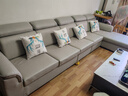 创繁现代可拆洗布艺沙发简约客厅小户型免洗科技布沙发组合家具 五人位+左右互换贵妃+茶几电视柜 乳胶+弹簧座包/科技布 实拍图