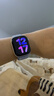 Apple/苹果 Watch S11 智能手表GPS款46毫米银色铝金属表壳雾紫色运动型表带S/M MEVW4CH/B 实拍图