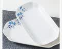 墨居仁  长方形鱼盘家用陶瓷超大号 蒸烤菜鱼盘子微波炉餐具 蓝精灵30cm鱼盘1只 实拍图