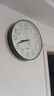 挂钟家用时钟挂墙静音钟表卧室无声石英钟墙上挂表客厅现代简约钟 黑框 12英寸（直径30厘米） 实拍图