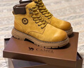骆驼（CAMEL）王俊凯同款冬加绒户外工装马丁大黄靴男 G122W7757TR 金黄 42 实拍图