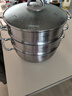 乐扣乐扣（LOCK&LOCK）不锈钢蒸锅 家用大容量蒸锅28CM三层组合套装 可蒸肉蒸鱼包子馒头 实拍图