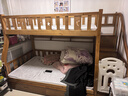 临稚胡桃木 儿童上下床实木高低床双层床上下铺床两层木床子母床 梯柜款 上铺宽1.0米下铺宽1.2米 实拍图