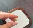 中国黄金（CHINA GOLD）黄金碎冰冰戒指男女足金素圈指环固口情侣对戒节日生日礼物送女友 碎碎冰戒指 圈号12【国金礼盒】 约1g 实拍图