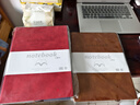 嘉然恒 商务肤感羊巴皮笔记本本子A4加厚大号软皮面记事本笔记本子文具高颜值工作日志会议记录本可定制 红色 实拍图