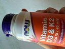 诺奥（NOW）维生素DK胶囊120粒 D3+k2促钙吸收 中老年成人骨骼保护 美国进口 实拍图