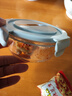 欣美雅（xinmeiya）可微波炉加热玻璃饭盒分隔型便当盒保温上班族学生餐盒套装保鲜盒 岩蓝 400ml *2【冰箱保鲜】 实拍图
