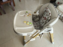 优乐博（ULOP）宝宝餐椅婴儿餐桌椅儿童家用吃饭座椅免安装可移动折叠多功能餐车 0-3岁6可坐可躺儿童餐椅婴幼儿小孩辅食椅 杏白 见面送礼母婴用品必备 实拍图