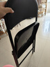 格田彩 折叠椅电脑椅靠背凳子宿舍办公椅培训室会议椅子简易餐椅麻将椅 黑皮黑腿【稳固承重不变形】 实拍图
