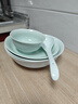 景德镇（jdz）官方陶瓷饭碗影青瓷餐具套装无铅纯色碗碟面碗汤盘乔迁搬家礼物 流影4.5英寸饭碗（两只装） 实拍图