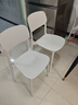 和大人餐椅家用塑料椅子现代简约餐厅饭桌靠背休闲椅北欧洽谈接待餐桌椅 LGF版白色 加强加厚破损必赔 实拍图