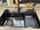 卡琥U8pro集渣304不锈钢水槽大单槽厨房家用左侧排水洗碗槽洗菜盆9050 88×48枪灰【左右下水可选】 实拍图