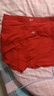 浪莎（LangSha）纯棉男士内裤大红色平角裤本命年中腰全棉短裤头马年秋冬四角裤男 【2条装】100%棉大红平角款 2XL /180码（建议130-150斤） 实拍图