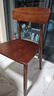 远舰全实木椅子餐椅家用靠背椅中古风原木风奶油风书桌椅简约餐桌椅子 胡桃木色+纯实木座板 全实木 1把（整装发货免安装 两把起发） 实拍图