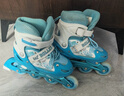 361°儿童轮滑鞋初学者男童女童溜冰鞋闪光轮旱冰鞋尺码可调节 蓝色M码 实拍图