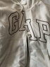 盖璞（GAP）男女装2025秋季新款LOGO仿羊羔绒宽松连帽衫卫衣美版 米色 S 美码  M亚洲码175/92A 实拍图