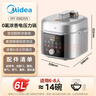 美的（Midea）沸腾浓香双模式小飞侠电压力锅0氟0涂层双胆高压锅6L智能预约家用煲汤6-8人煮饭煲E6825N 实拍图