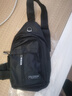 【京东物流】运动便携男女胸包单肩斜挎骑行健身训练瑜伽帆布包 黑色-双层 实拍图