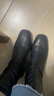 CHARLES&KEITH复古方头拉链低跟时装靴短靴踝靴子女靴生日新年礼物CK1-90900090 Black黑色 37 实拍图