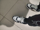 特步板鞋男鞋运动鞋空军一号冬季新款百搭小白鞋耐磨防滑黑色休闲鞋女 黑/帆白【男款】 43 实拍图