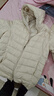 雅鹿羽绒服女士轻薄秋羽绒连帽简约纯色修身保暖短款外套 米白 175  实拍图