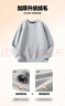 JEANSWEST LIFE真维斯加绒卫衣男秋冬季加厚保暖外套三角设计重磅灰色圆领上衣男 实拍图