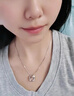 伊灿几何吊坠项链女轻奢小众简约高级感锁骨链2025新款气质毛衣链颈链 银色几何吊坠项链女 实拍图