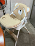 巧乐熊宝宝餐椅可折叠0-6岁婴幼儿童成长吃饭餐桌椅防侧翻多功能学坐椅 可折叠】黄油小熊【万向轮+坐垫+双餐盘+置物篮】 实拍图