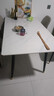 迪玛森岩板餐桌家用餐桌椅组合轻奢现代简约小户型饭桌客厅长方形桌子 亮光白【12MM厚】送货到家 140cm 【宽80CM】一桌四椅 实拍图
