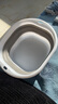 便携式过膝深桶家用旅行洗脚桶泡脚桶客折叠过小腿泡脚足浴 非带电【中号24.5*23*9cm】可折叠足浴盆 实拍图