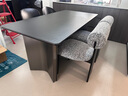 德利丰岩板餐桌家用意式极简现代简约轻奢长方形黑色岩板餐桌高级感桌子 热销升级版-大号桌脚+玻璃复合 1.6米 单餐桌 实拍图