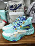 鸿星尔克（ERKE）童鞋儿童篮球鞋春季男中大童绑带缓震球鞋碧池蓝/信号紫38 实拍图