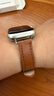 MSSM适用苹果手表表带applewatch手表小蛮腰真皮女表带iwatch S11/ultra3/S10/9/8/SE3 浅棕38/40/41mm 实拍图